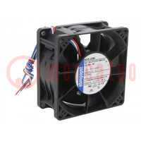 Ventilador: DC; axiales; 48VDC; 80x80x38mm; 220m3/h; 71dBA