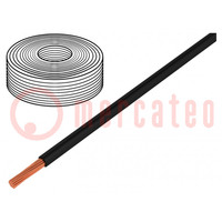 Wire; LifY; 1x0.75mm2; stranded; Cu; PVC; black; 300V,500V; -15÷70°C