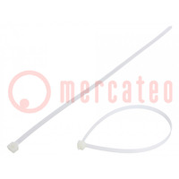 Cable tie; L: 368mm; W: 7.6mm; polyamide; 533N; natural; Ømax: 96mm