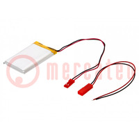 Accu: Li-Po; 3,7V; 1400mAh; draden,JST SYR-02T connector