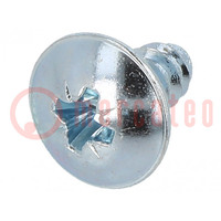 Screw; for plastic; with flange; 4.8x9.5; Head: button; Phillips