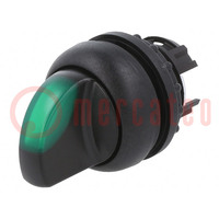 Switch: rotary; 22mm; Stabl.pos: 3; green; M22-FLED,M22-LED; IP67