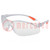 Safety spectacles; Lens: transparent