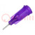 Needle: steel; 0.25"; Size: 21; straight; 0.51mm; Body: purple