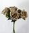 Artificial Rose Bud Bouquet 6 Flowers - 20cm, White