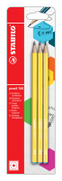 Sechskant-Schulbleistift STABILO® pencil 160, HB, gelb, 3er Blister