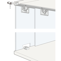 Produktbild zu HAWA CLIPO 16 GK IS set ferramenta Infront, attaccato, 2 ante