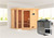 Sauna Kunda mit Zubehör-Set, 236x184x208cm, Eckeinstieg
