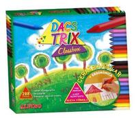 DACS DACSTRIX CERAS FORMATO ESCOLAR 80MM SEMIBLANDAS 12 COLORES SURTIDOS -CAJA DE 288U-