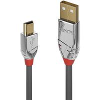 LINDY USB 2.0 Kabel Typ A/Mini-B Cromo Line M/M 5m