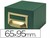 Fichero en cartón forrado con tela verde nº 1 (63x95 mm / capacidad 500 fichas) de Liderpapel