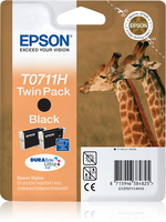 Epson Giraffe Doppelpack Schwarz T0711H Tintenpatronen DURABrite Ultra