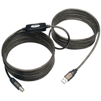 Tripp Lite U042-025 Aktives USB 2.0 A-zu-B-Repeaterkabel (Stecker/Stecker), 7,62 m