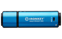 Kingston Technology IronKey Vault Privacy 50 pamięć USB 64 GB USB Type-C 3.2 Gen 1 (3.1 Gen 1) Czarny, Niebieski