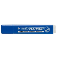 Tratto Marker marcatore permanente Punta smussata Blu 12 pz