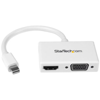 StarTech.com A/V-reisadapter: 2-in-1 Mini DisplayPort naar HDMI- of -VGA-converter wit