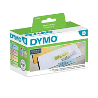 DYMO LW - Assorted Colour Labels - 28 x 89 mm - S0722380 Sárga, Rózsaszín, Kék, Zöld Öntapadós nyomtatócimke