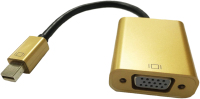 ROLINE 12.88.3171 Videokabel-Adapter 0,1 m Mini DisplayPort VGA (D-Sub) Schwarz, Gold