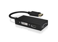 ICY BOX IB-AC1031 DisplayPort DVI-D + VGA (D-Sub) + HDMI Black