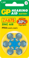 GP Batteries Hearing Aid ZA675 Batería de un solo uso PR44 Zinc-Aire