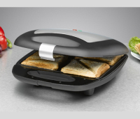 Rommelsbacher ST 1410 Sandwich-Toaster 1400 W Schwarz, Silber