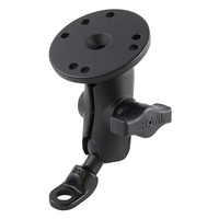 RAM Mounts Double Ball Mount with 9mm Angled Bolt Head Adapter and Round Plate