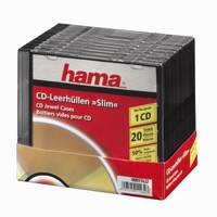 Hama 00011432 étui disque optique Noir, Transparent