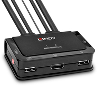 Lindy 2 Port HDMI 4K30, USB 2.0 and Audio Cable KVM Switch