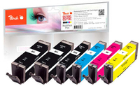 Peach Spar Pack Plus Tintenpatronen kompatibel zu Canon PGI-570XL*2, CLI-571XL