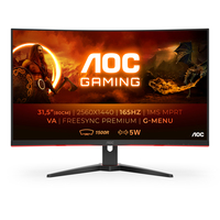 AOC G2 CQ32G2SE/BK LED display 80 cm (31.5") 2560 x 1440 Pixel 2K Ultra HD Schwarz, Rot