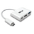 Tripp Lite U444-06N-HU-C USB-C zu HDMI Adapter mit USB 3.x (5 Gbps) Nabenanschluss und PD-Aufladung, HDCP, Weiß