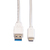VALUE 11999010 USB-kabel 0,5 m USB 3.2 Gen 2 (3.1 Gen 2) Micro-USB A USB C Wit