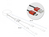DeLOCK USB 2.0 Retractable Cable Type-A to USB-C™ black / red