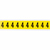 Brady 3430-4 etiket Rechthoek Verwijderbaar Zwart, Geel 10 stuk(s)