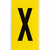 Brady 3470-X etiket Rechthoek Permanent Zwart, Geel 25 stuk(s)