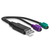 Lindy 42651 tussenstuk voor kabels USB A 1.1 2 x Mini-DIN 6 Pin Zwart
