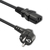 Qoltec 50366 câble électrique Noir 0,6 m IEC C13 Prise d'alimentation type F