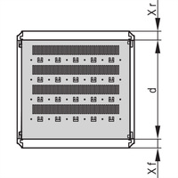 SCHROFF Gestellfachboden stationär - FACHBODEN STAT.800B1100T 7035