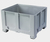 Großvolumenbehälter Transportbox Lagerbox CTR3-FD mit 4 Füsse u. Deckel, 1200x1000x760mm, Farbe Grau