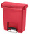 Abfalleimer Slim Jim® Step-On-Tretabfallbehälter, 16 l, Kunststoff, Pedal vorne, rot