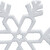 Relaxdays Topfuntersetzer Schneeflocke 2er Set, HBT: 1,5x18x18 cm, Untersetzer, für Teekanne & Pfanne, Gusseisen, weiß