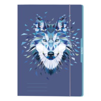 Sammelmappe A4 Wild Animals Wolf, Hochglanzkarton, 380 g/qm, A4, Motiv Wolf