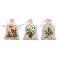 Counted Cross Stitch Kit: Gift Bags: Winter: Set of 3