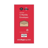 Envelopes Dl Gummed Manilla 70Gsm (Pack of 250) POF27432