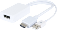 HDMI zu DisplayPort 1.2 Konverter, HDMI St. / DisplayPort Bu. + USB St. für Stromversorgung