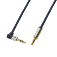 Audio Anschlusskabel 3.5 Stereo gewinkelt, 0,5m, dunkelblau, LogiLink® [CA11050]