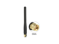 Antenne SMA 2,5 dBi omnidirektional flexibel 433 Mhz, schwarz, Delock® [88914]
