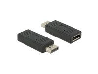 Adapter DisplayPort 1.2 Stecker an DisplayPort Buchse Portschoner, schwarz, Delock® [65691]
