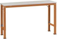 Manuflex AU8049.2001 Munka-kiegészítő asztal UNIVERSAL special PVC dekorációs panellel, szélesség nagysága = 1500 x 600 x 722-1022 mm Pirosas narancs (RAL 2001)