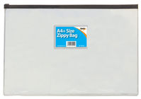 Tiger Zippy Bag Polypropylene A4 Plus 180 Micron Clear with Assorted Colour Zips